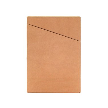 Karton dizin kutusu beyaz arkaplanda izole edildi