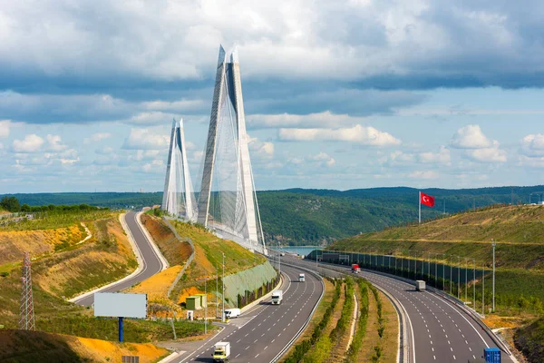 Yavuz Sultan Selim Híd Isztambulban Törökországban Bosphorus Híd Észak Marmara — Stock Fotó