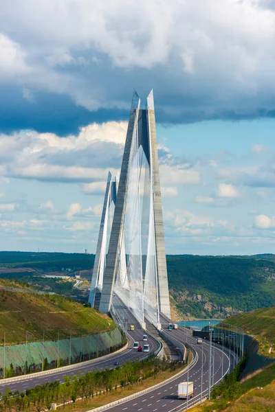 Yavuz Sultan Selim Bridge Stambule Turcja Trzeci Most Bosfor Północna — Zdjęcie stockowe