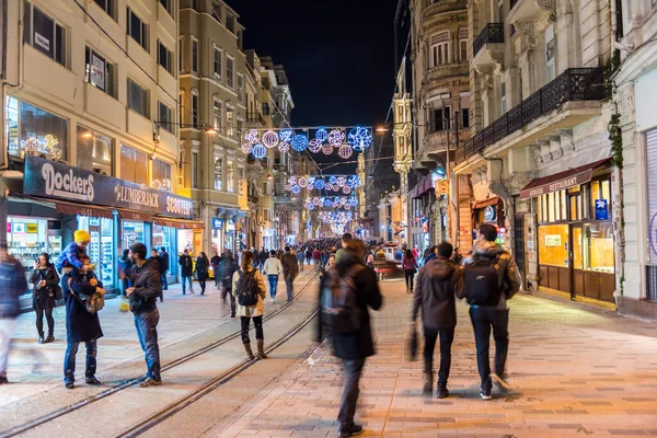 Stanbul Turkey Hazi Ran 2018 Akşam Taksim Stiklal Caddesi Taksim — Stok fotoğraf