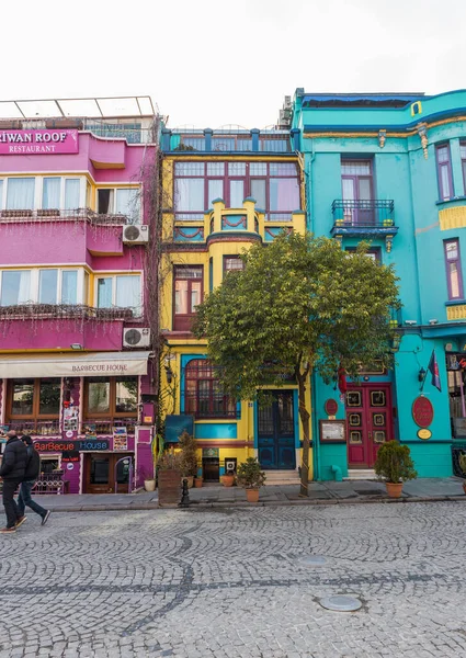 Istanbul Turquía Febrero 2017 Casas Coloridas Centro Histórico Sultanahmet Estambul — Foto de Stock