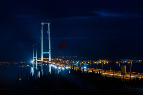 Most Osman Gazi Most Izmit Bay Izmit Kocaeli Turkey Najdłuższy — Zdjęcie stockowe