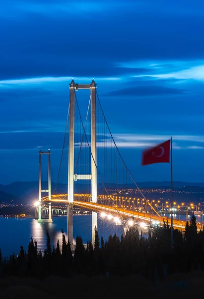 Osman Gazi Híd Izmit Bay Bridge Izmit Kocaeli Türkij Törökország — Stock Fotó