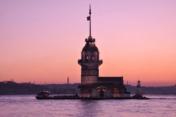 Torre Las Doncellas Estambul Turquía Kiz Kulesi Uskudar — Foto de Stock