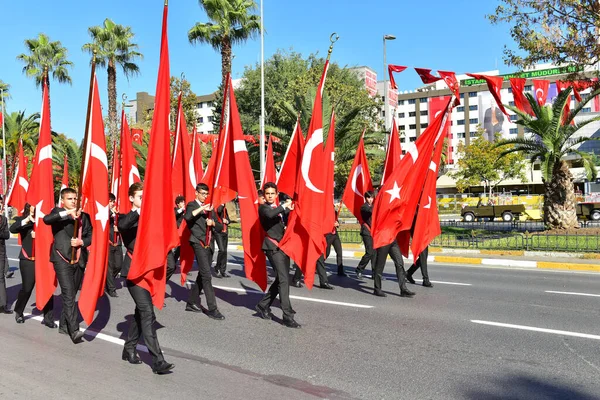 Istanbul Turkey October 2018 공화국의 거리에서 권력의 이스탄불의 공화국 기념일 — 스톡 사진