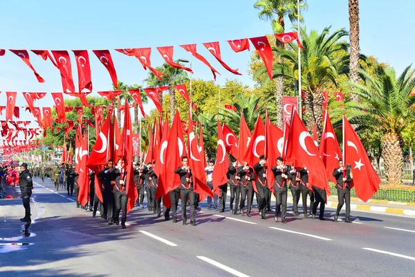 Istanbul Turkey October 2018 공화국의 거리에서 권력의 이스탄불의 공화국 기념일 — 스톡 사진