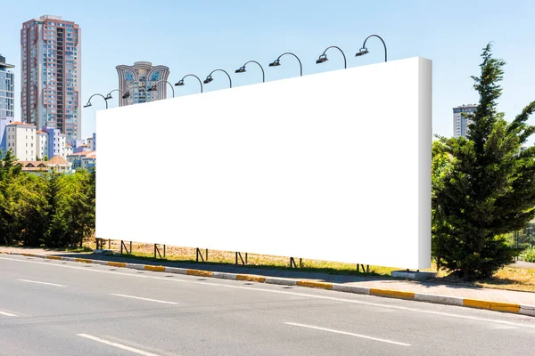 Große Leere Plakatwand Riesenwand Für Außenwerbung — Stockfoto