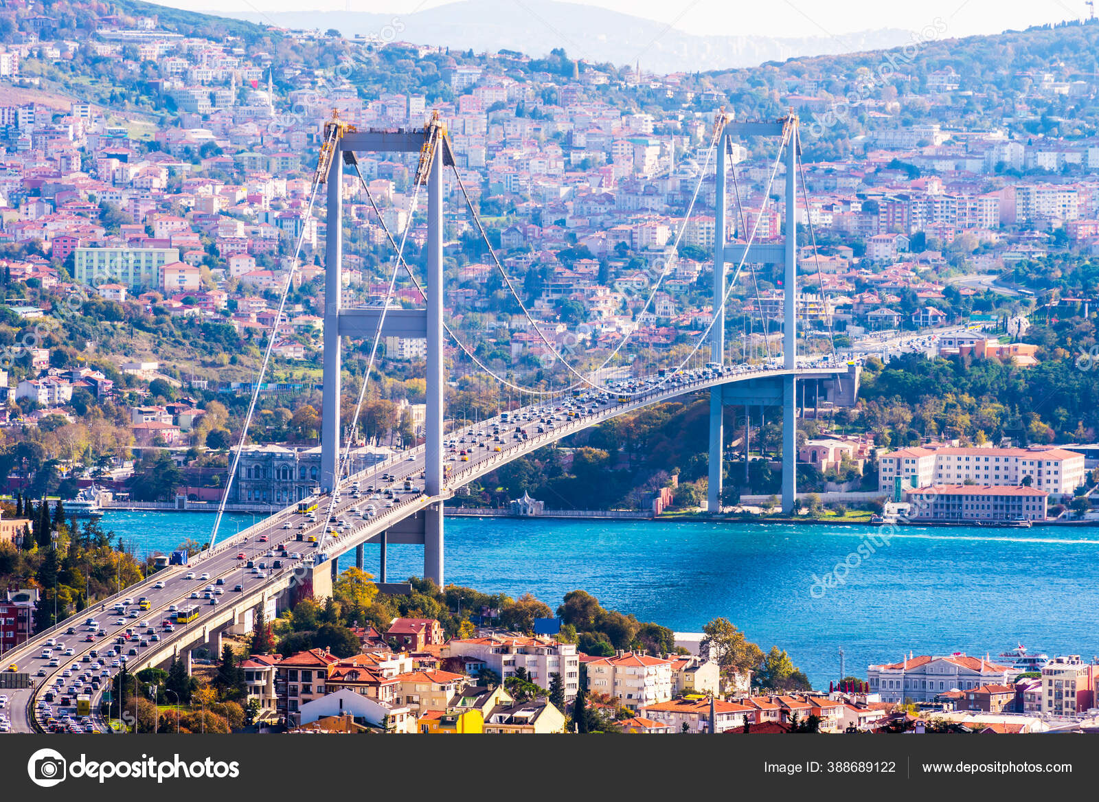 Pont Bosphore Istanbul Juillet Pont Des Martyrs Istanbul Turquie Image Libre De Droit Par Resulmuslu C 388689122