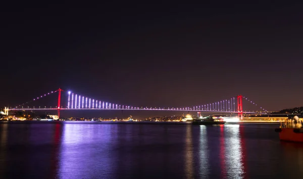 Stanbul Türkiye Temmuz Şehitler Köprüsü Türkçe Temmuz Sehitler Koprusu Mavi — Stok fotoğraf