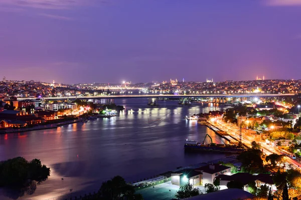 Pierre Loti Hill Den Golden Horn Mükemmel Günbatımı Manzarası Eyup — Stok fotoğraf