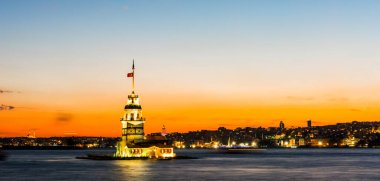 İstanbul, Türkiye 'deki Bakire Kulesi (KIZ KULESI - USKUDAR)