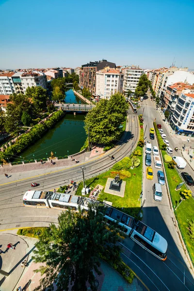 Eskisehir Τουρκια Σεπτεμβριου 2020 Όμορφη Εναέρια Άποψη Του Κέντρου Της — Φωτογραφία Αρχείου
