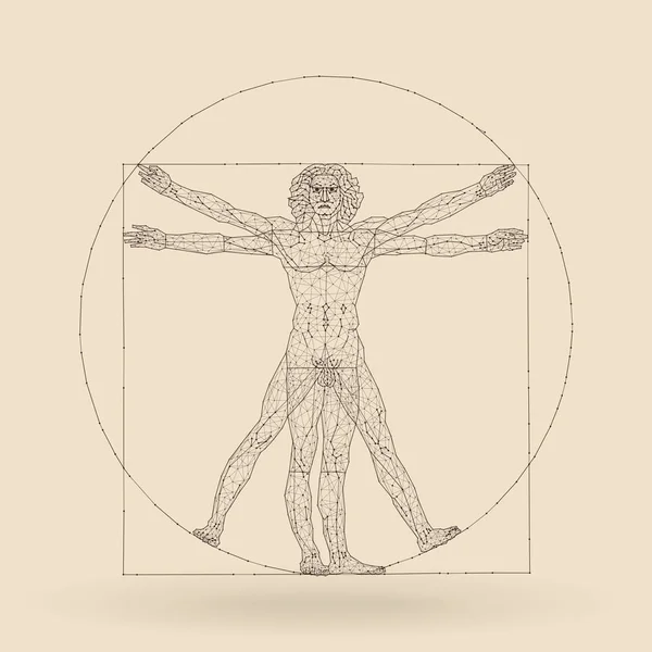 Viturvian Man Wire Concept — Stockvector