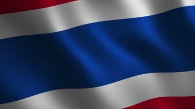 Tayland bayrak 3D sallayarak. Arka plan. Animasyon döngüsü. Hareketli grafikler