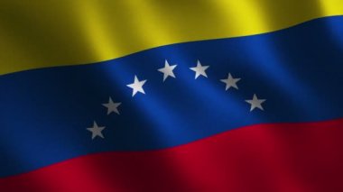 Venezuela bayrak 3D sallayarak. Arka plan. Animasyon döngüsü. Hareketli grafikler