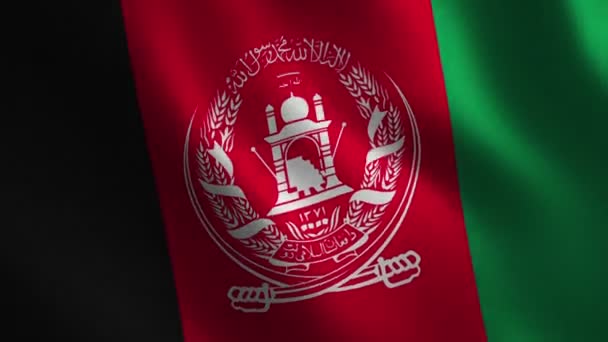 Afghanistan Flag Vinker Abstrakt Baggrund Løkke Animation Bevægelsesgrafik – Stock-video