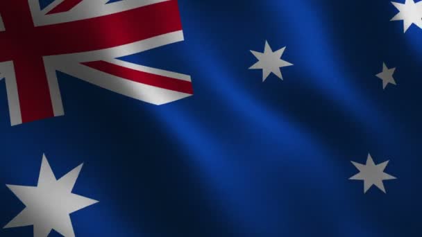 Australische Flagge Weht Abstrakter Hintergrund Schleifenanimation Bewegungsgrafik — Stockvideo