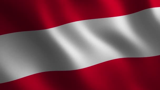 オーストリアの国旗は を振っています 抽象的な背景 アニメーションをループします モーション グラフィックス — ストック動画