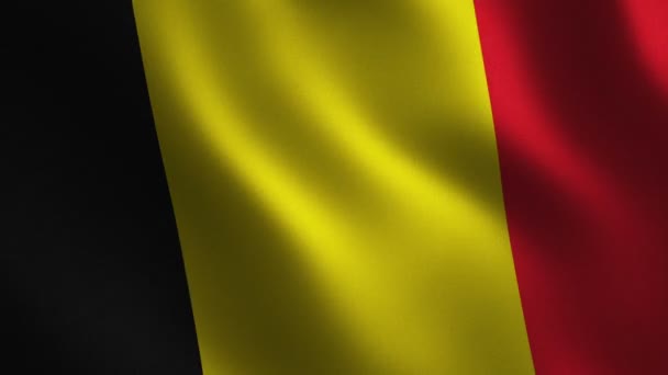 Belgium Flag Waving Abstract Background Loop Animation Motion Graphics — Stock Video