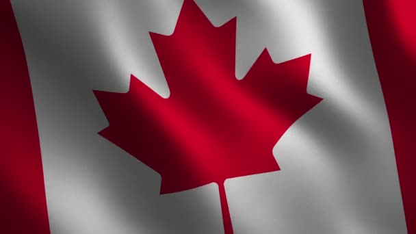 Bandeira Canadá Acenando Fundo Abstrato Animação Loop Gráficos Movimento — Vídeo de Stock