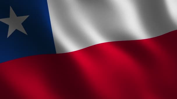 Флаг Чили Размахивает Абстрактный Фон Цикл Анимации Графика Движения — стоковое видео