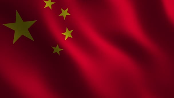 China Flagge Schwenkt Abstrakter Hintergrund Schleifenanimation Bewegungsgrafik — Stockvideo