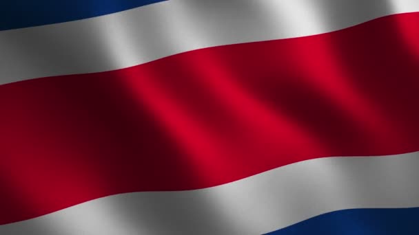 Costa Rica Flag Waving Abstract Background Loop Animation Motion Graphics — Stock Video
