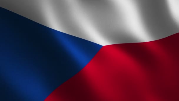 Drapeau de la République tchèque agitant la 3d. Contexte abstrait. Animation en boucle. Graphiques de mouvement 