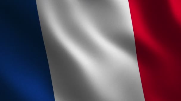 France Flag Waving Abstract Background Loop Animation Motion Graphics — Stock Video