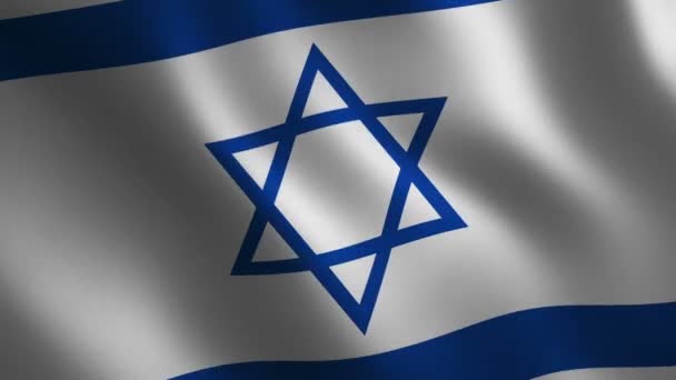 Ισραήλ Σημαία Κυματίζει Αφηρημένα Φόντο Βρόχο Κινούμενα Σχέδια Κινούμενα Γραφικά — Αρχείο Βίντεο