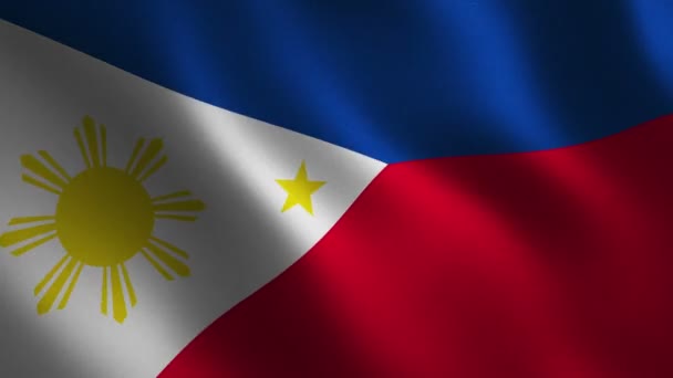 Drapeau Des Philippines Agitant Contexte Abstrait Animation Boucle Graphiques Mouvement — Video