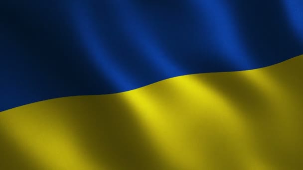 Ukrainische Flagge Schwenkend Abstrakter Hintergrund Schleifenanimation Bewegungsgrafik — Stockvideo