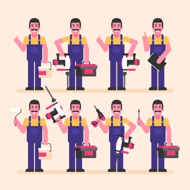 Tamirci çekiç matkap tornavida bavul ve çeşitli OB tutar