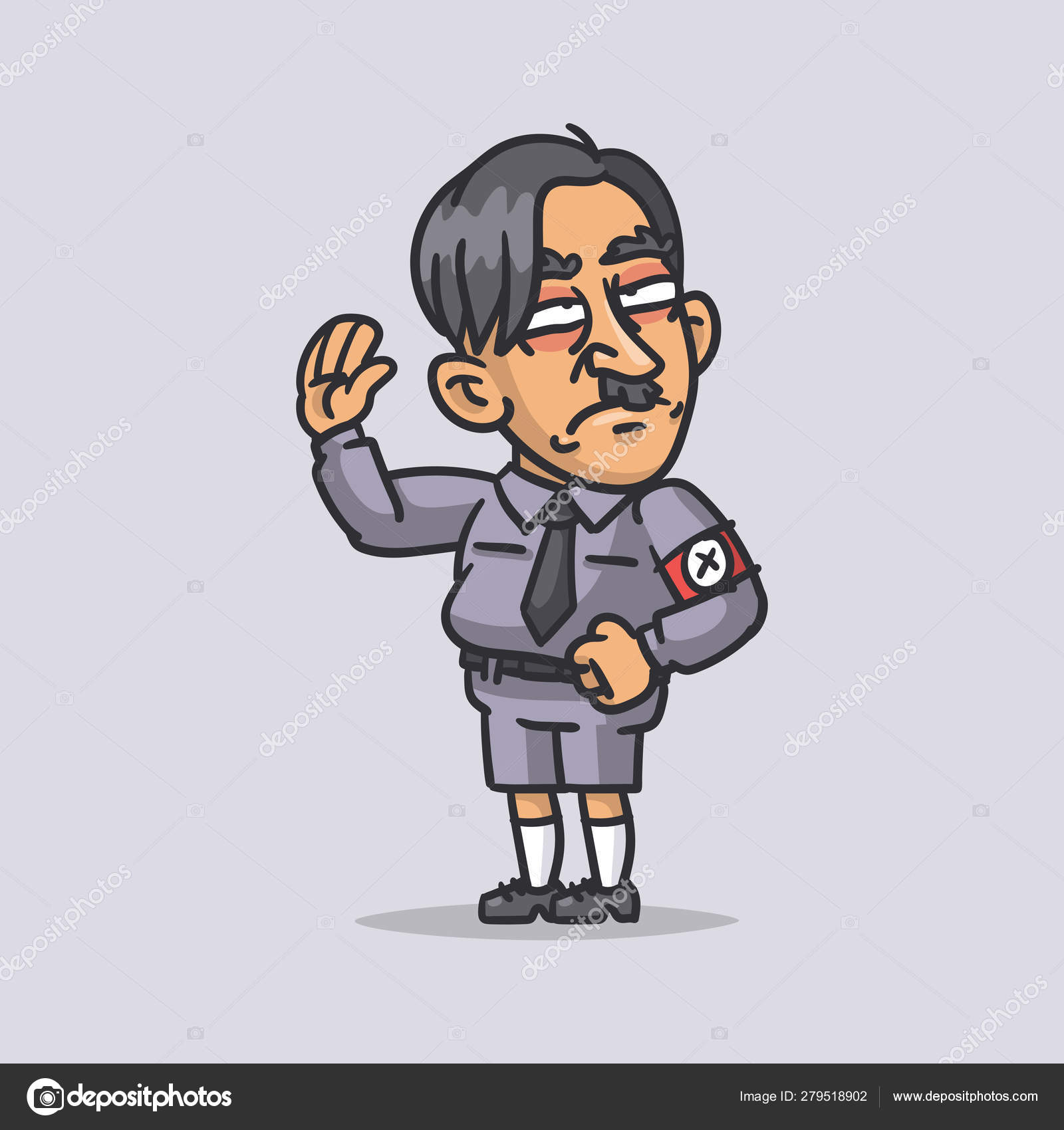 Hitler displeased showing gesture. Funny character Stock Vector Image by  ©tsirikmen #279518902