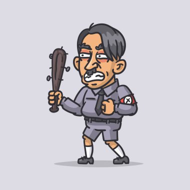 Hitler kızgın tutan yarasa. Komik karakter