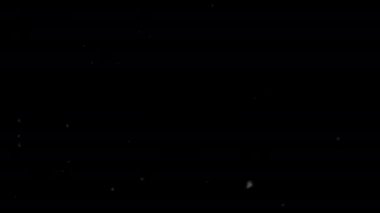 Toz sağa ve yukarı doğru uçar. Görünüş ve kayboluş. Şeffaf arka plan. Döngü animasyonu. Hareket grafikleri