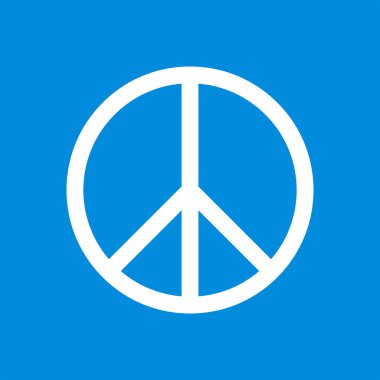 Pasifist işareti. Uluslararası barış sembolü. Tasarım elemanı. Vektör İllüstrasyonu