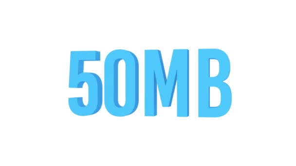 Velocidade Internet Cor Azul Canal Alfa Animação Loop Objeto — Vídeo de Stock