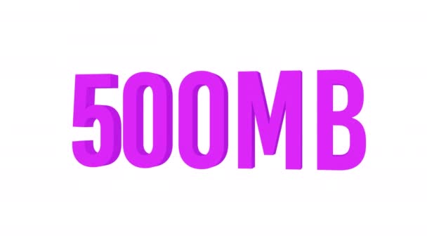 Velocidade Internet 500 Cor Roxa Canal Alfa Animação Loop Objeto — Vídeo de Stock