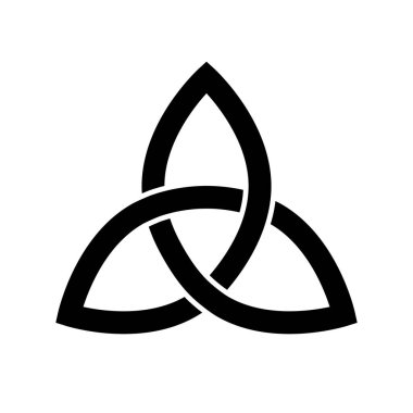 Triquetra. Eski bir süs. Vektör İllüstrasyonu