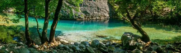 Fluxo Água Montanha Grécia — Fotografia de Stock