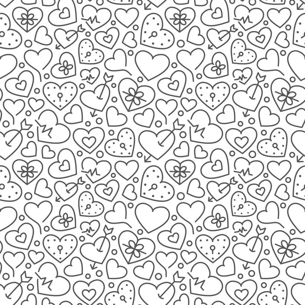 Modello senza cuciture con elementi per San Valentino o matrimonio Illustrazione Stock