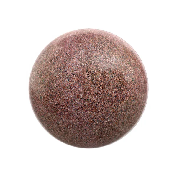 Pelota Granito Brillante Rojo Blanco —  Fotos de Stock