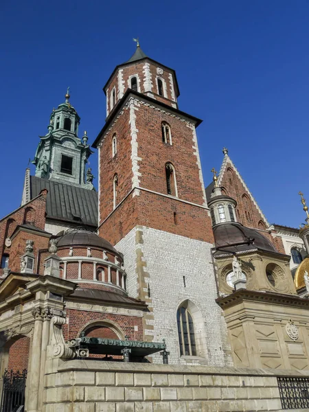 Catedral Wawel Parte Castelo Real Wawel Cracóvia Polónia — Fotografia de Stock