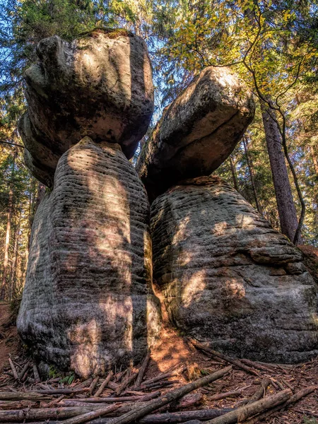 One Many Unique Sandstone Rock Formations Can Found Mushroom Rocks — Stock Photo, Image