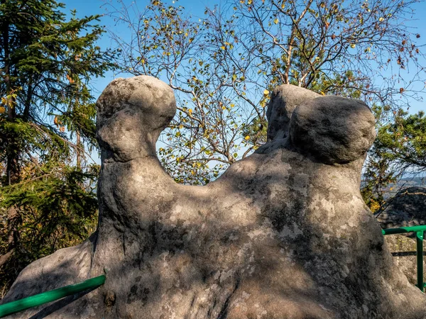 Sandige Felsformation Der Genannte Sattel Den Irrfelsen Des Tafelberg Nationalparks — Stockfoto