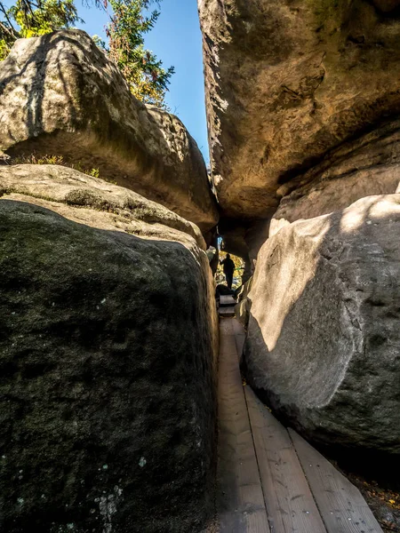 Laberinto Rocas Errantes Arenisca Parque Nacional Montaña Mesa Polonia —  Fotos de Stock