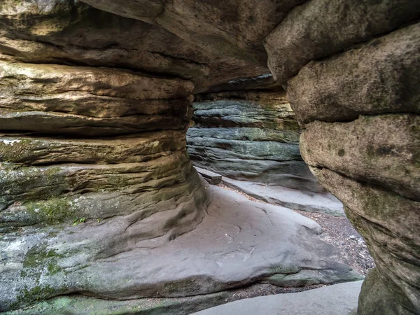 Sandstone Errant Rocks Labirin Table Mountain National Park Polandia — Stok Foto