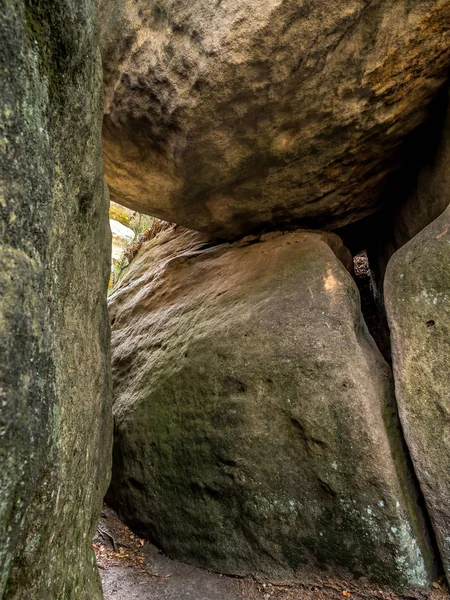 Labyrinthe Grès Errant Rocks Dans Parc National Montagne Table Pologne — Photo