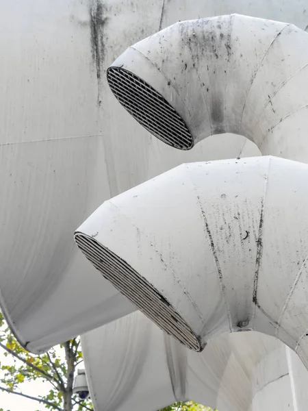 Externe Wit Metaal Buis Van Het Centre Georges Pompidou Parijs — Stockfoto